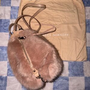 Rebecca Minkoff blush pink Fur Bag